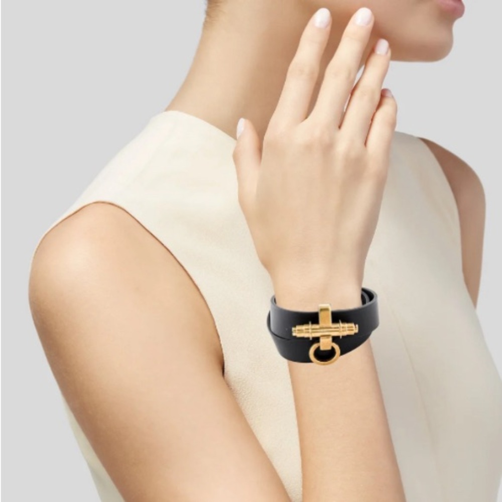 GIVENCHY Obsedia Black Leather Wrap Bracelet - Picture 3 of 3